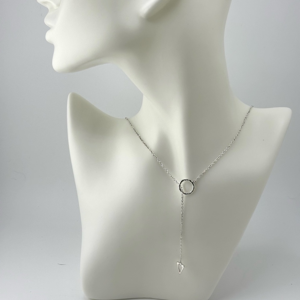 Sterling Silver Multi Shape Lariat Necklace